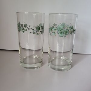Floral Glass Tumblers